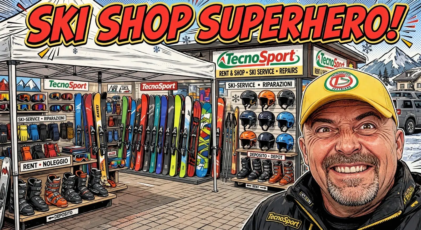 Illustrazione del punto TecnoSport: noleggio, ski-service e deposito