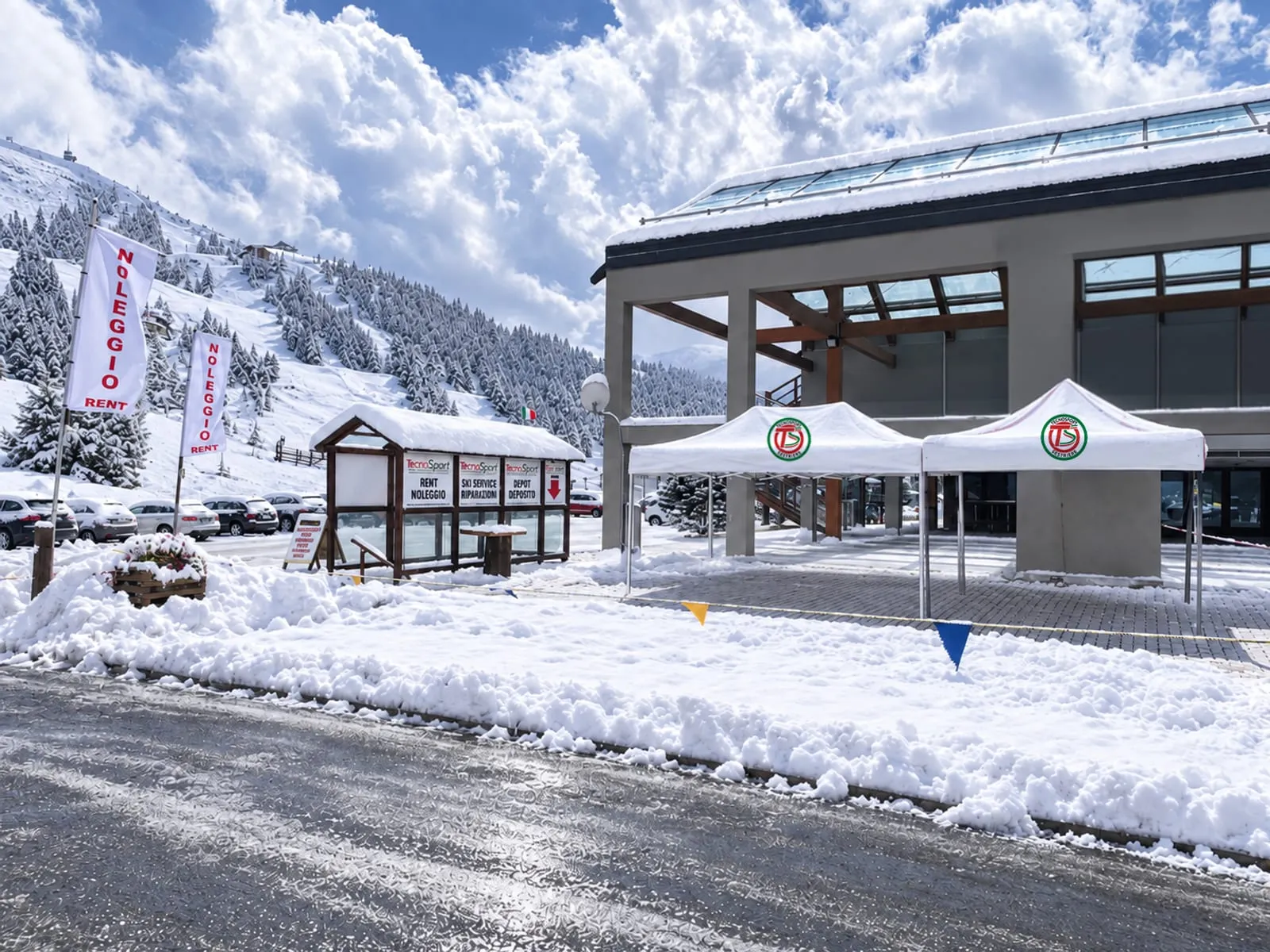 Lo stesso ingresso di TecnoSport a Sestriere con la neve